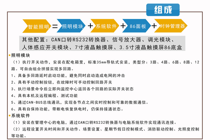 智能照明控制系統的組成 智能照明控制系統的組成